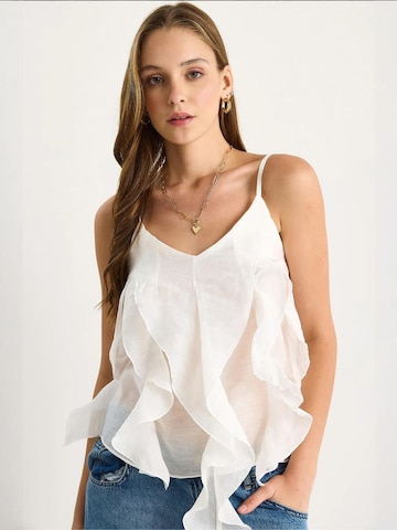 Chemisier Bianco Lucci en blanc : devant