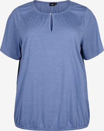 Zizzi Blouse 'VLONE' in Blue: front