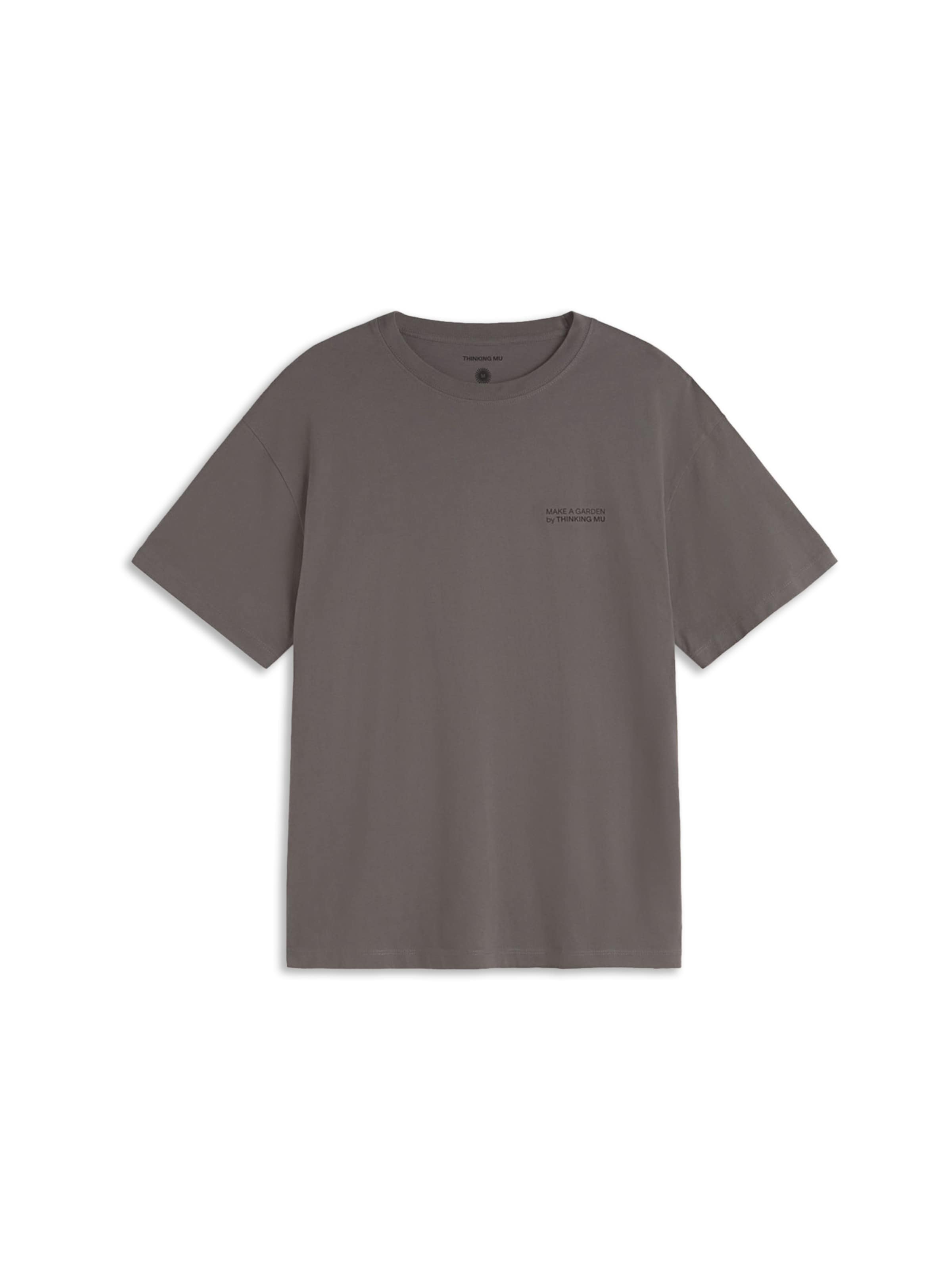 Thinking MU Футболка 'FLOWER ROPE' в Серый: спереди