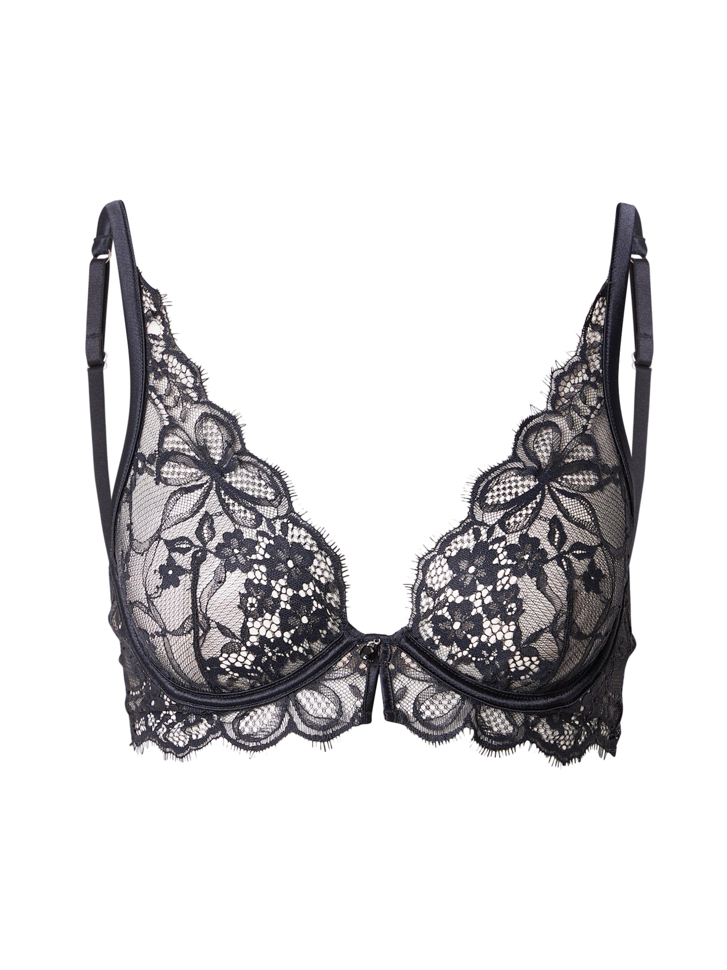 Hunkemöller Háromszög Melltartó 'Prina Up' - fekete: elől