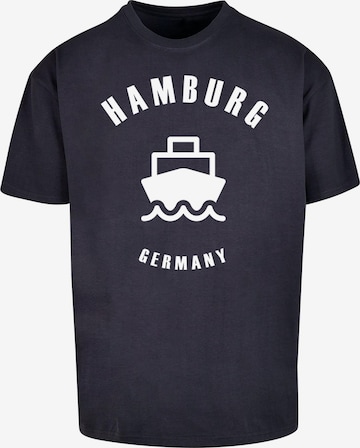 Merchcode Shirt 'Hamburg X' in Blue: front