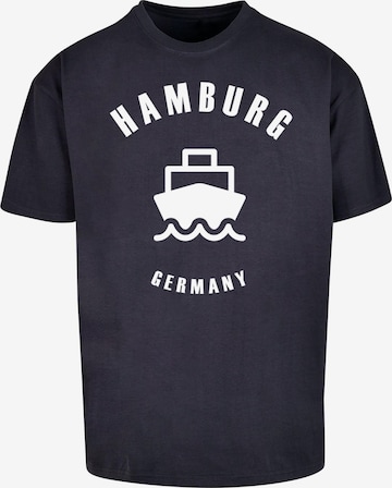 T-Shirt 'Hamburg X' Merchcode en bleu : devant