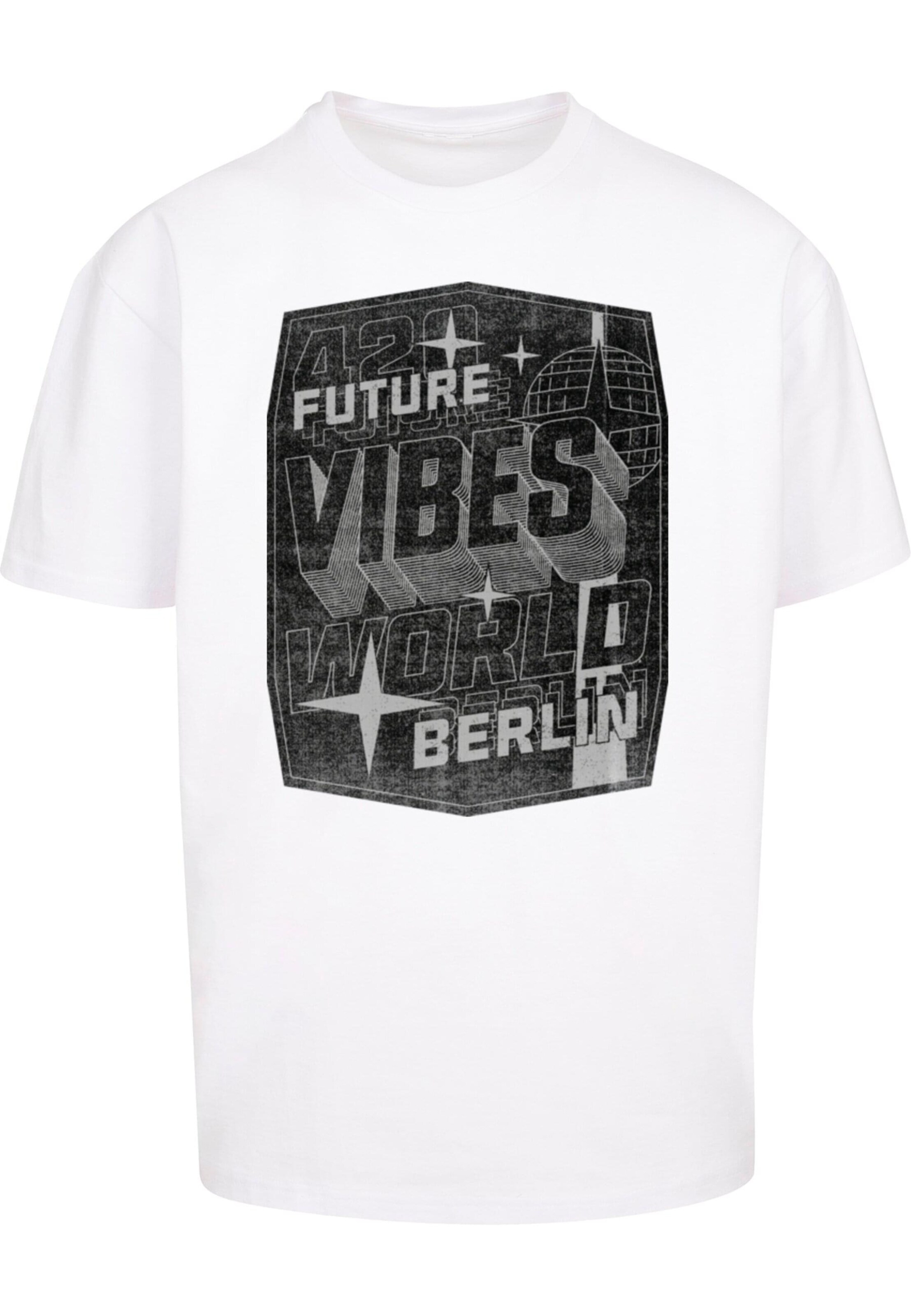 DEF Shirt 'VibesBerlin' in White: front