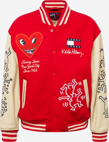 Tommy JeansPrijelazna jakna - crvena boja: prednji dio