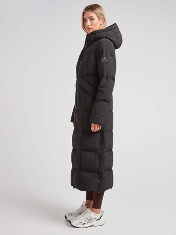 JACK1T Outdoorjas ' Black Star Extra Long Puffer Matt ' in Zwart