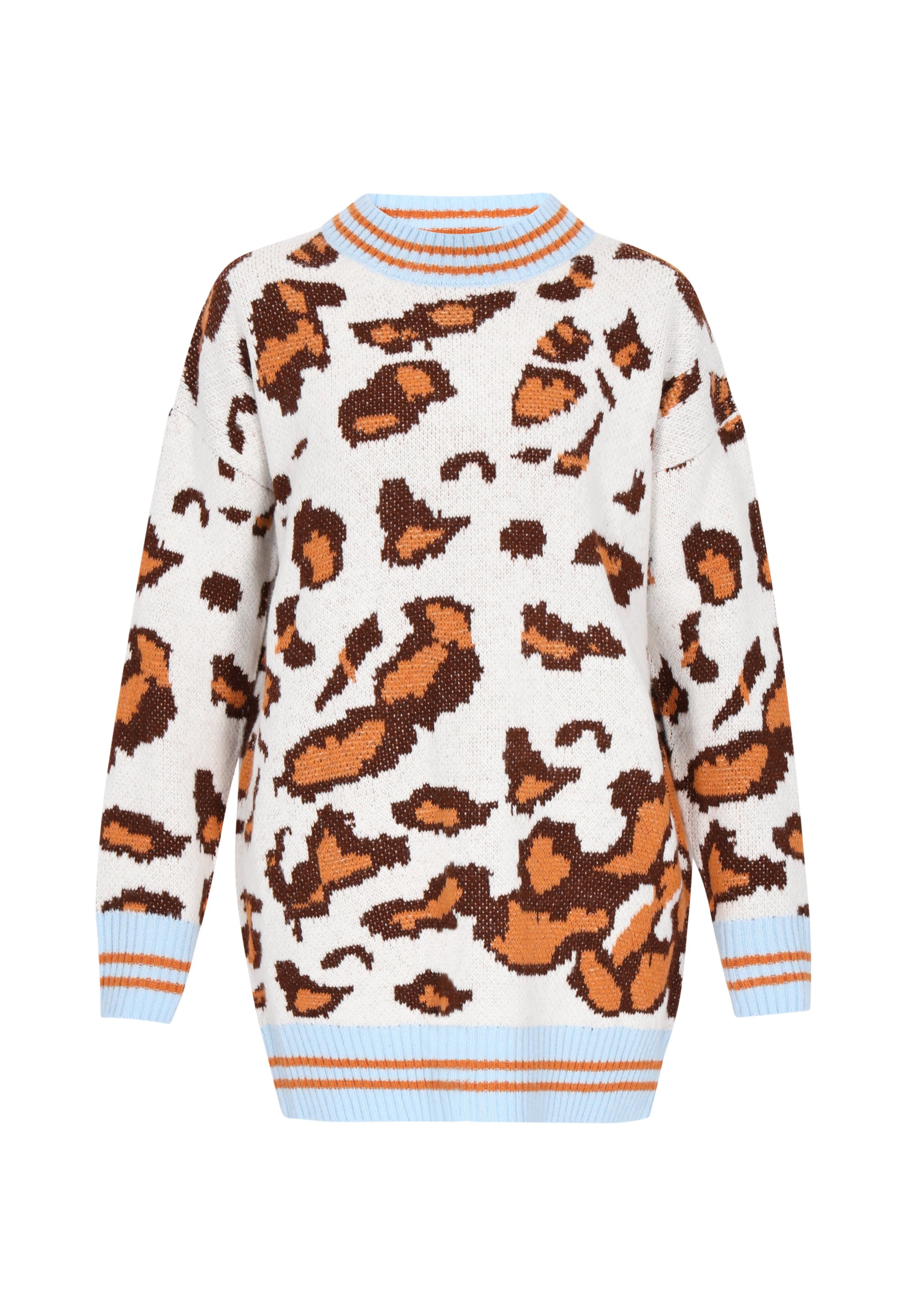 myMo ROCKS Úpletové šaty – mix barev: přední strana