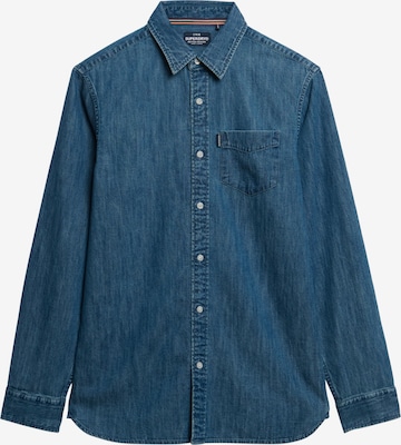 Superdry & Co Regular Fit Hemd in Blau: Vorderseite