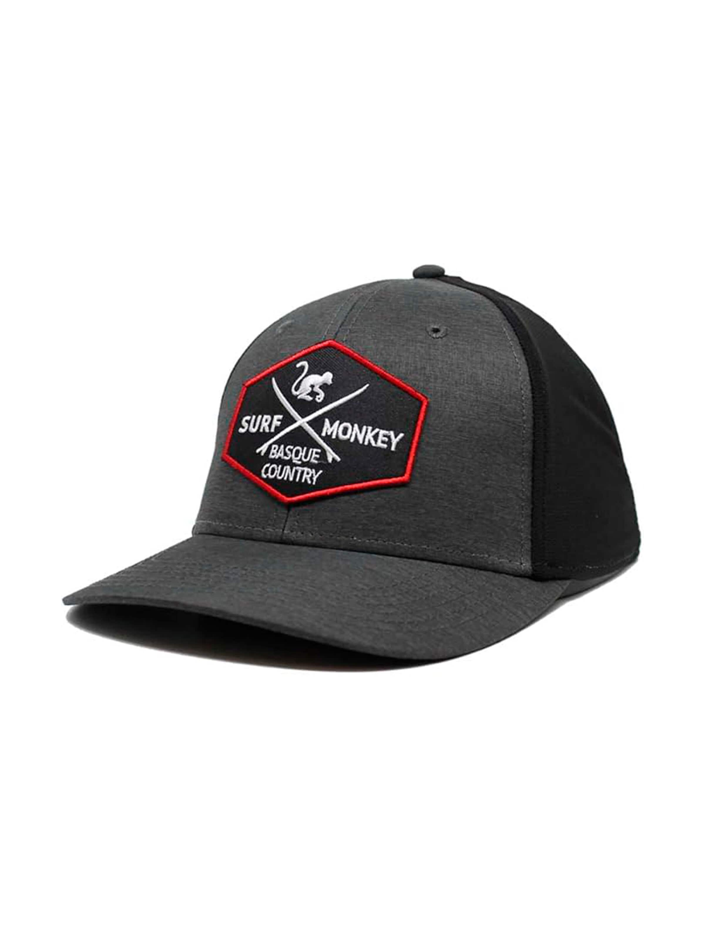 Casquette de sport Surf Monkey en noir : devant
