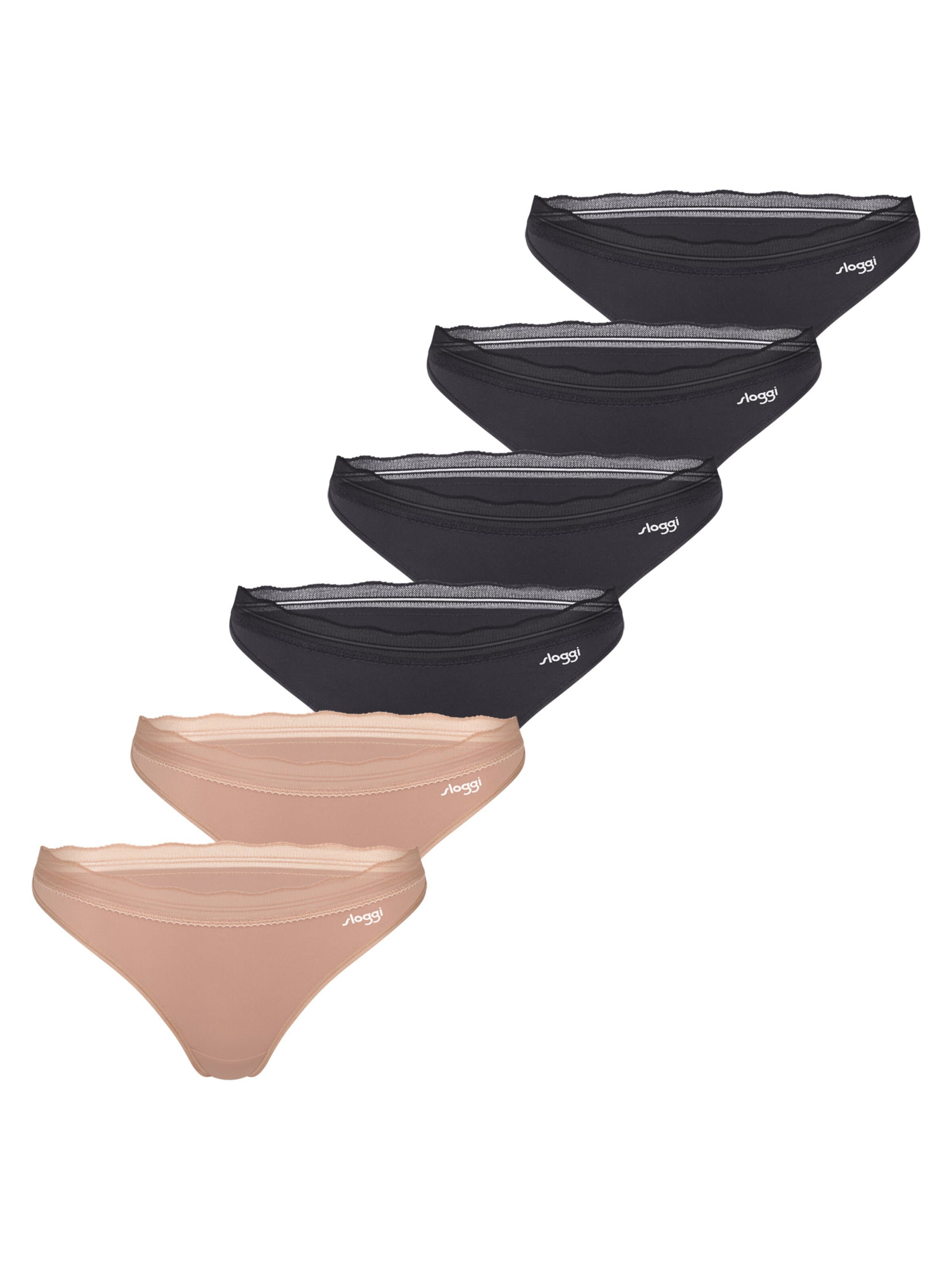 SLOGGI String 'Go Blush'‌‌‌‌‌ in Schwarz: Vorderseite