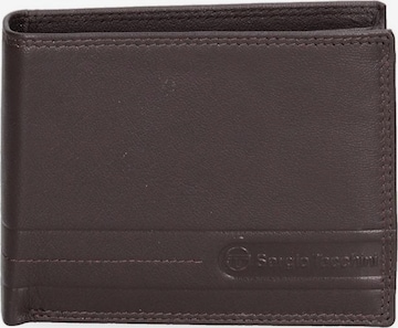 Portamonete 'Portafoglio Uomo Vera Pelle Sergio Tacchini Compatto 12x9,5 cm' di Sergio Tacchini in marrone: frontale