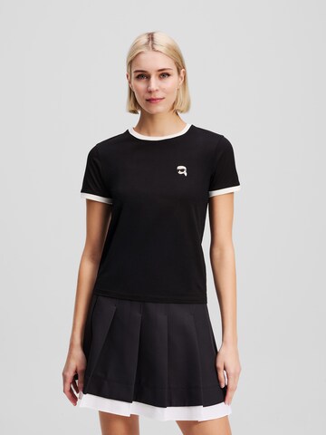 Tricou de la Karl Lagerfeld pe negru: față