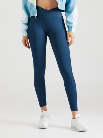 NIKE Skinny Sportbyxa 'ONE' i blå: framsida
