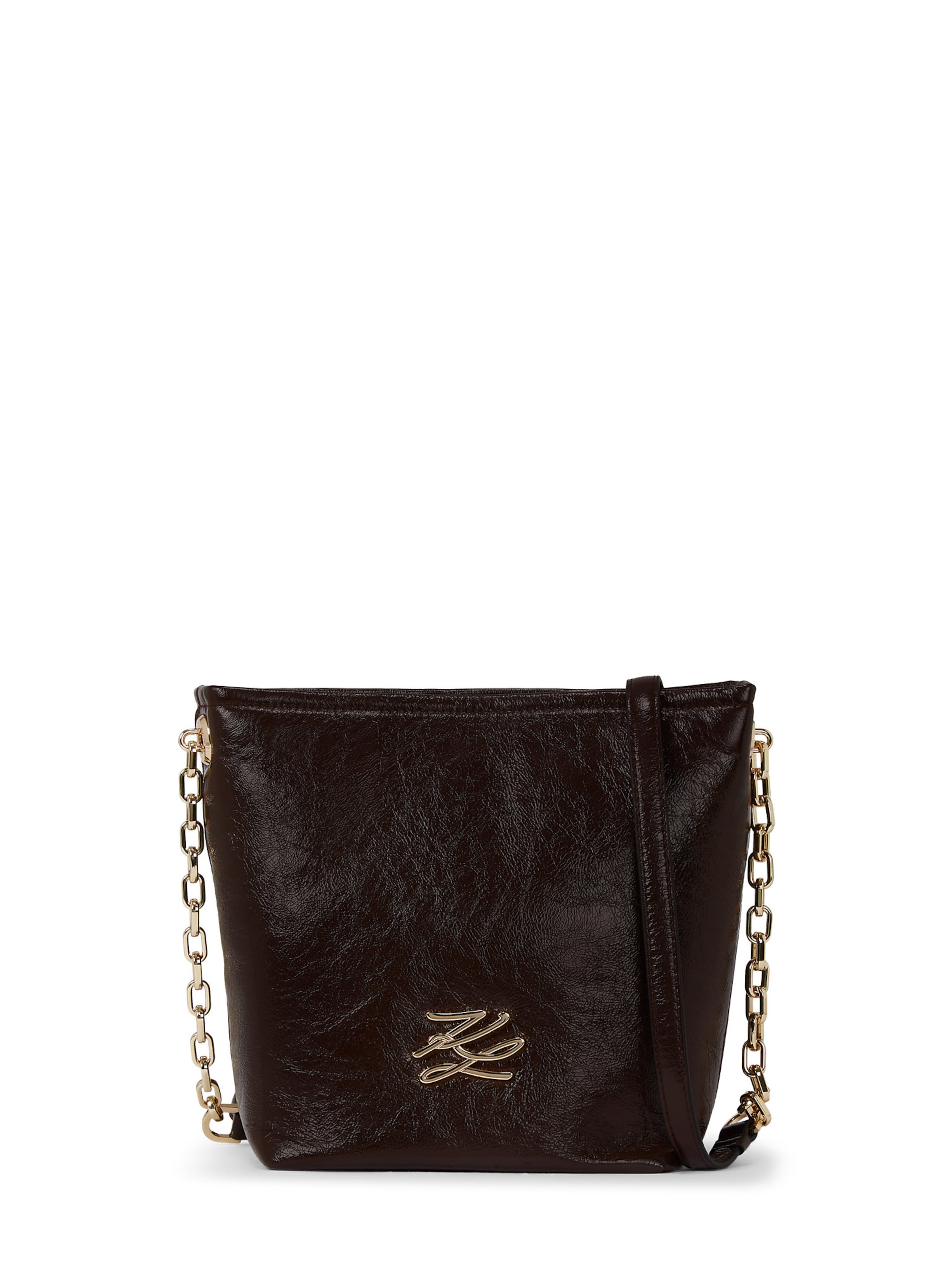 Borsa a tracolla Karl Lagerfeld di colore marrone scuro, Visualizzazione prodotti