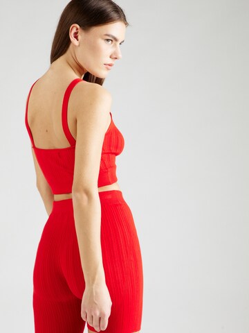 Calvin Klein Jeans - Top de punto en rojo