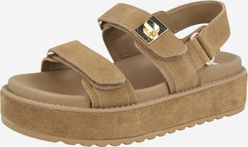 STEVE MADDEN Sandals 'Bigmona' in Brown: front