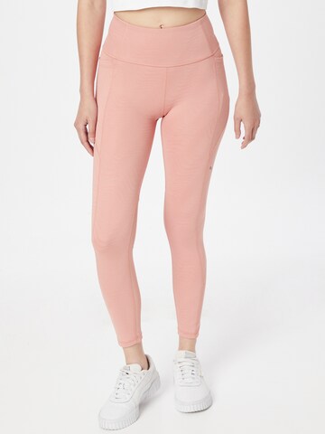 PUMA Skinny Workout Pants in Pink: front