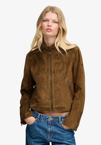 Superdry & Co Prehodna jakna | rjava barva: sprednja stran