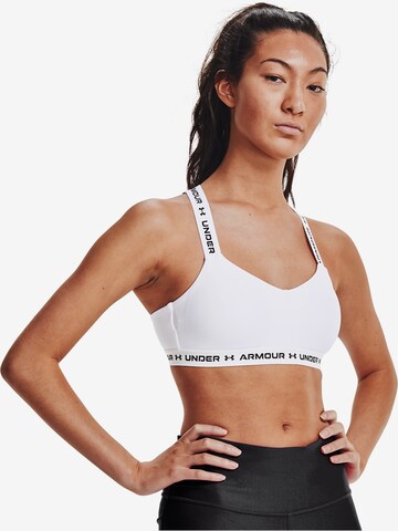 UNDER ARMOUR Bralette Sports Bra in White: front