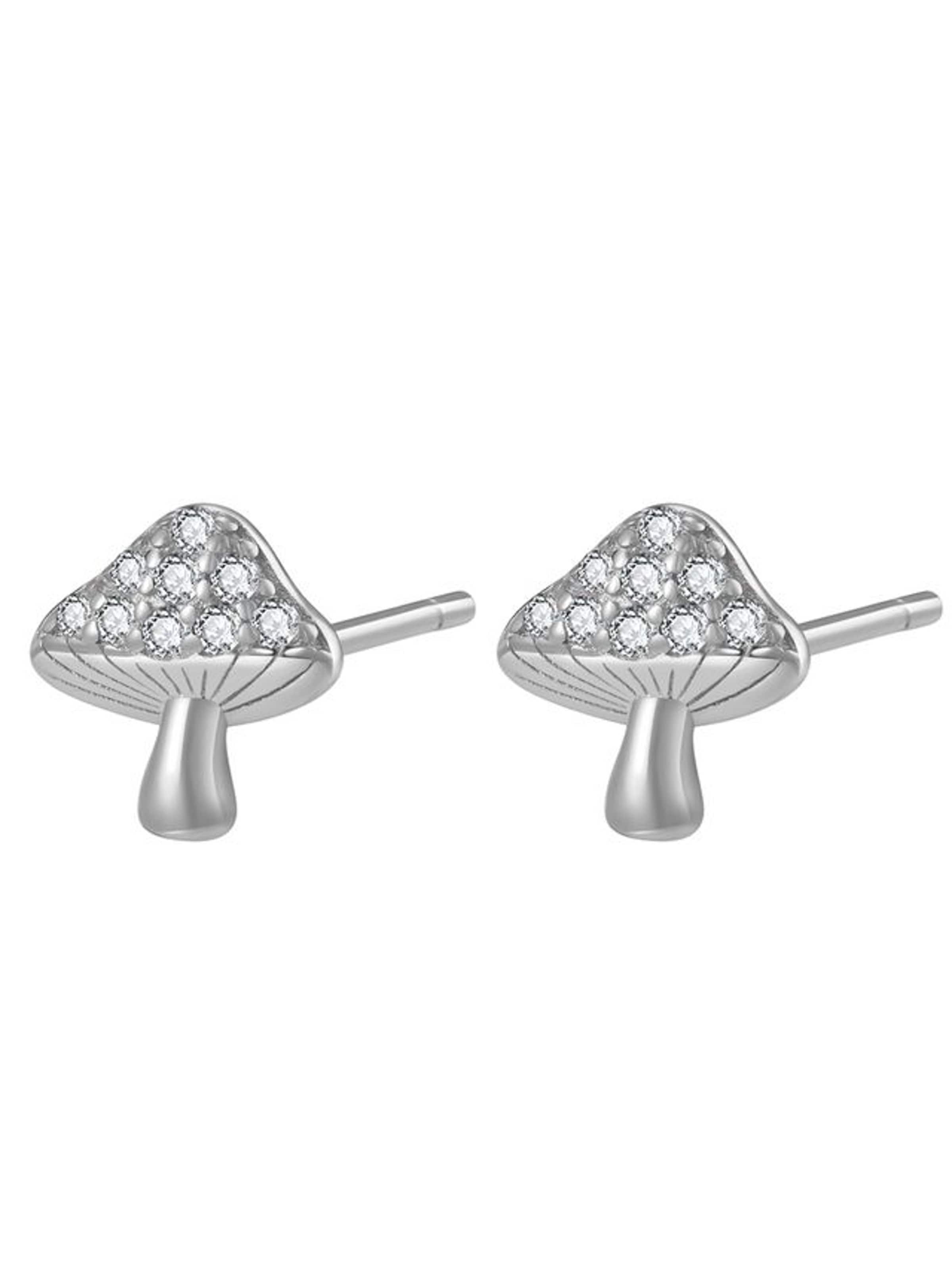 Hey Happiness Pendientes 'Magic Toadstool' en plata, Vista del producto