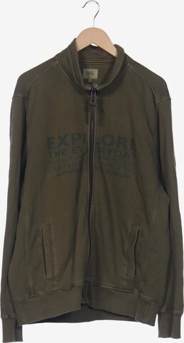 CAMEL ACTIVE Sweatshirt & Zip-Up Hoodie in XL in Green: front