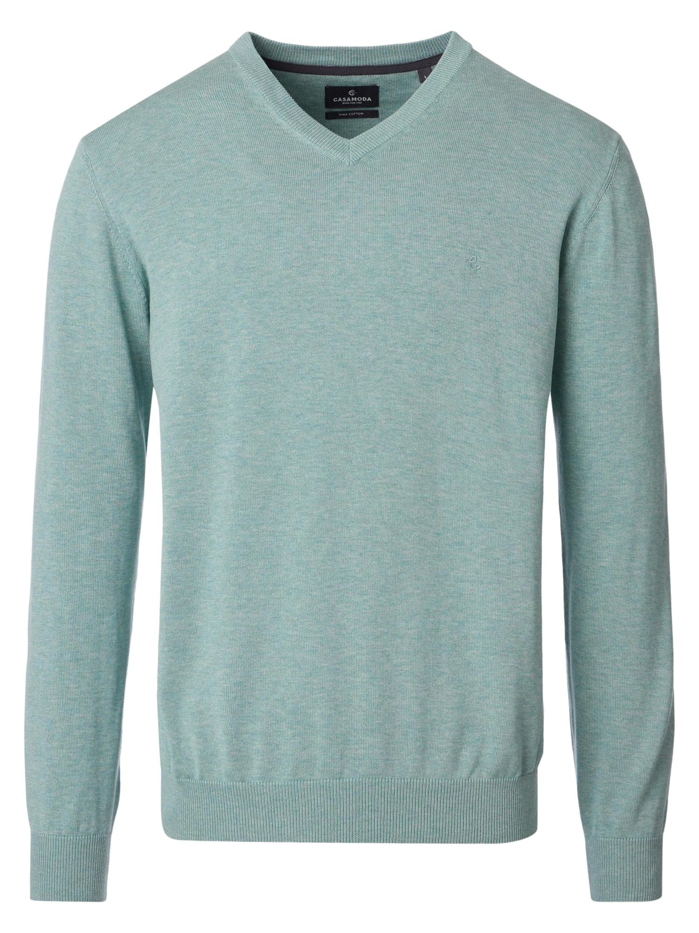 CASAMODA Sweater 'Basic' in Green: front