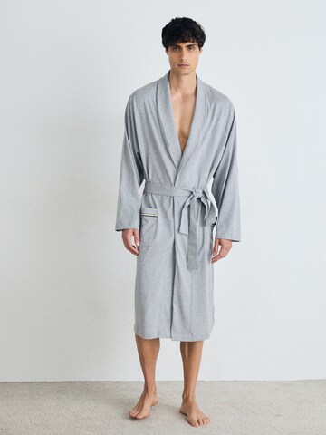 Accappatoio lungo di BOSS in grigio: frontale