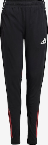 ADIDAS PERFORMANCE Slim fit Workout Pants 'Tiro 25' in Black: front