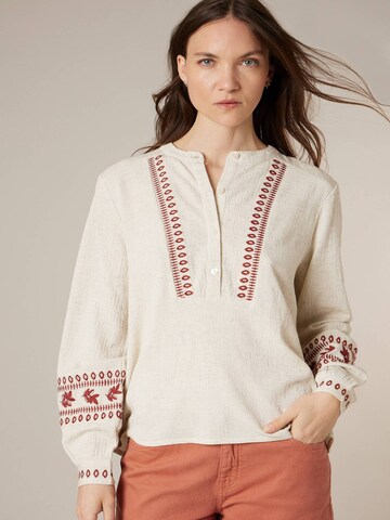 Deeluxe Bluse 'ELAWEN' in Beige: Vorderseite