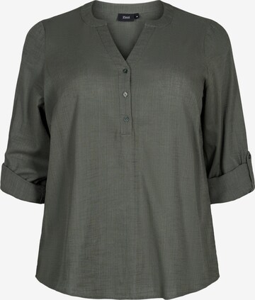 Zizzi - Blusa 'CANANNA' em verde: frente