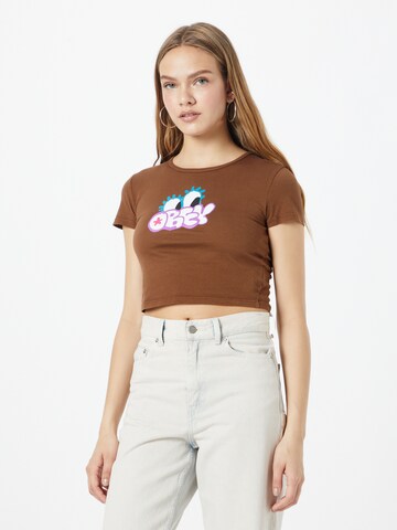 Obey - Camiseta en verde: frente