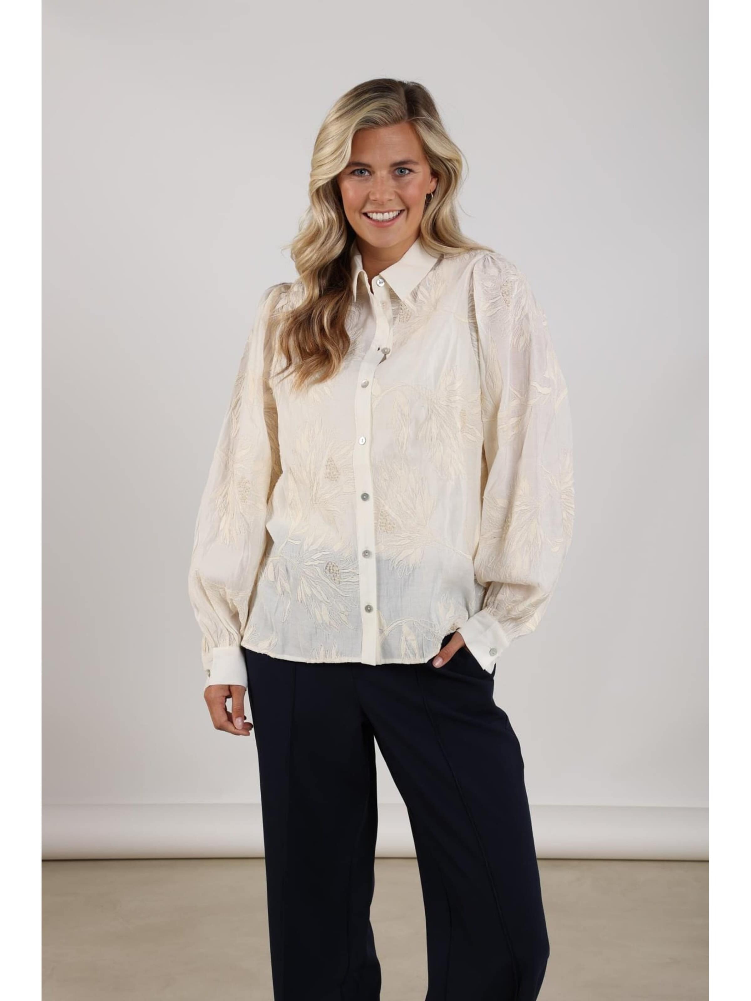 nukus Blouse 'Avy' in XS in de kleur Ecru, Productweergave