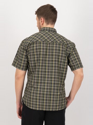 Coupe regular Chemise 'Outdoorhemd Copper Herren Kurzarmhemd kariert große Größen' deproc en vert