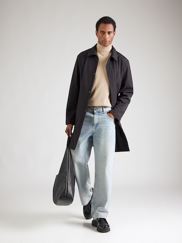 juoda Karl Lagerfeld Demisezoninis paltas