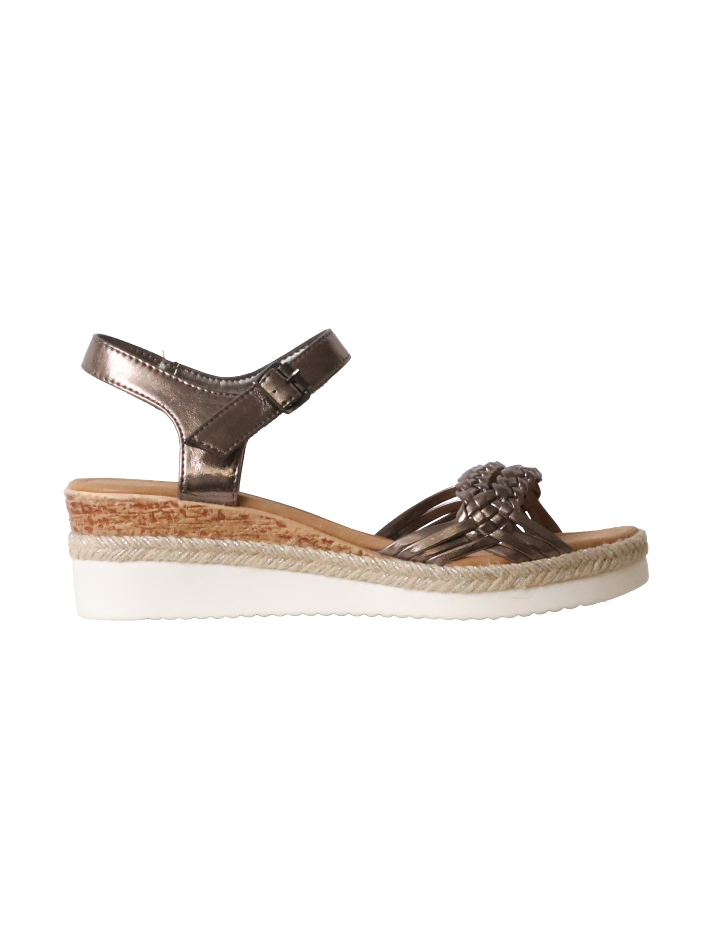 The Divine Factory - Sandalias 'Kompensationssandalen mit Riemchen' en gris