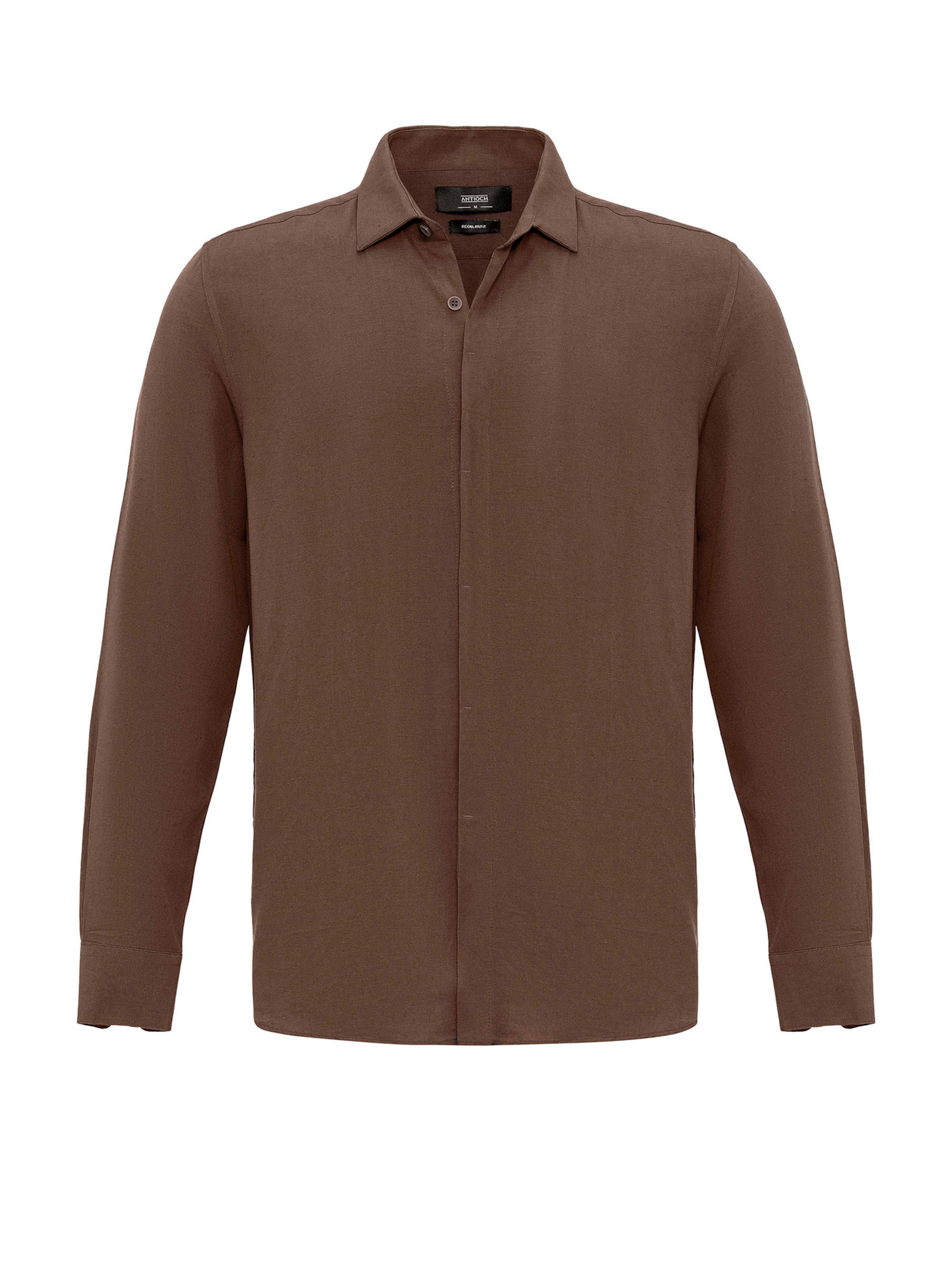 Antioch Regularny krój Koszula w kolorze brązowy: przód