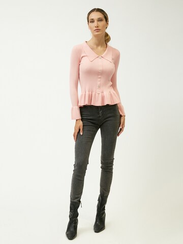 Influencer - Jersey ' Peplum' en rosa
