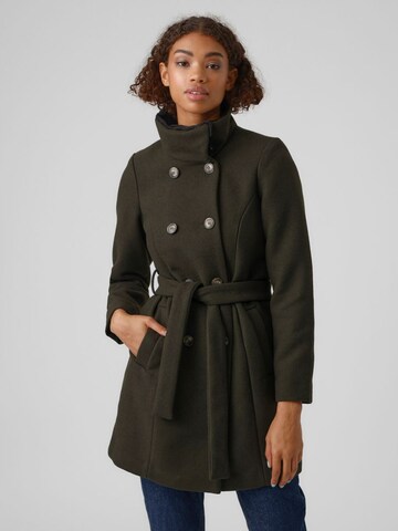 VERO MODA Between-Seasons Coat in Green: front