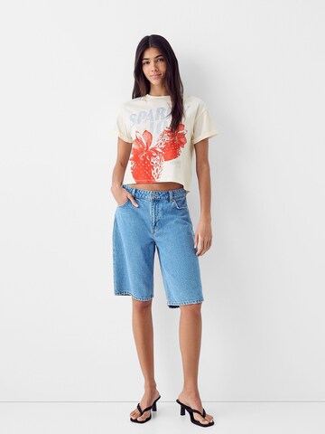 T-shirt Bershka en jaune