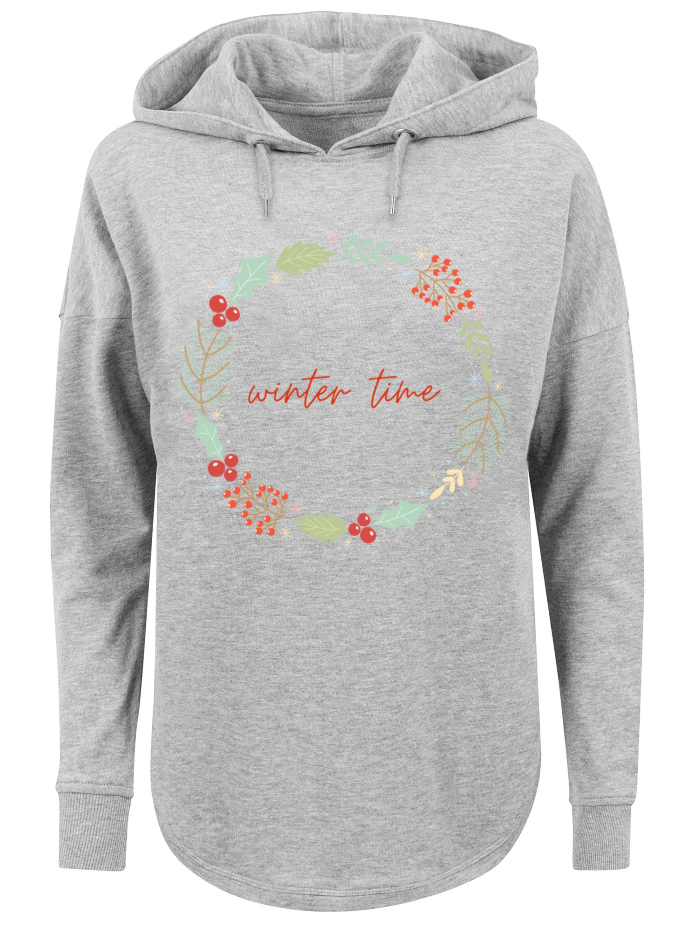 F4NT4STIC Sweatshirt 'Winter Time' in Grau: Vorderseite