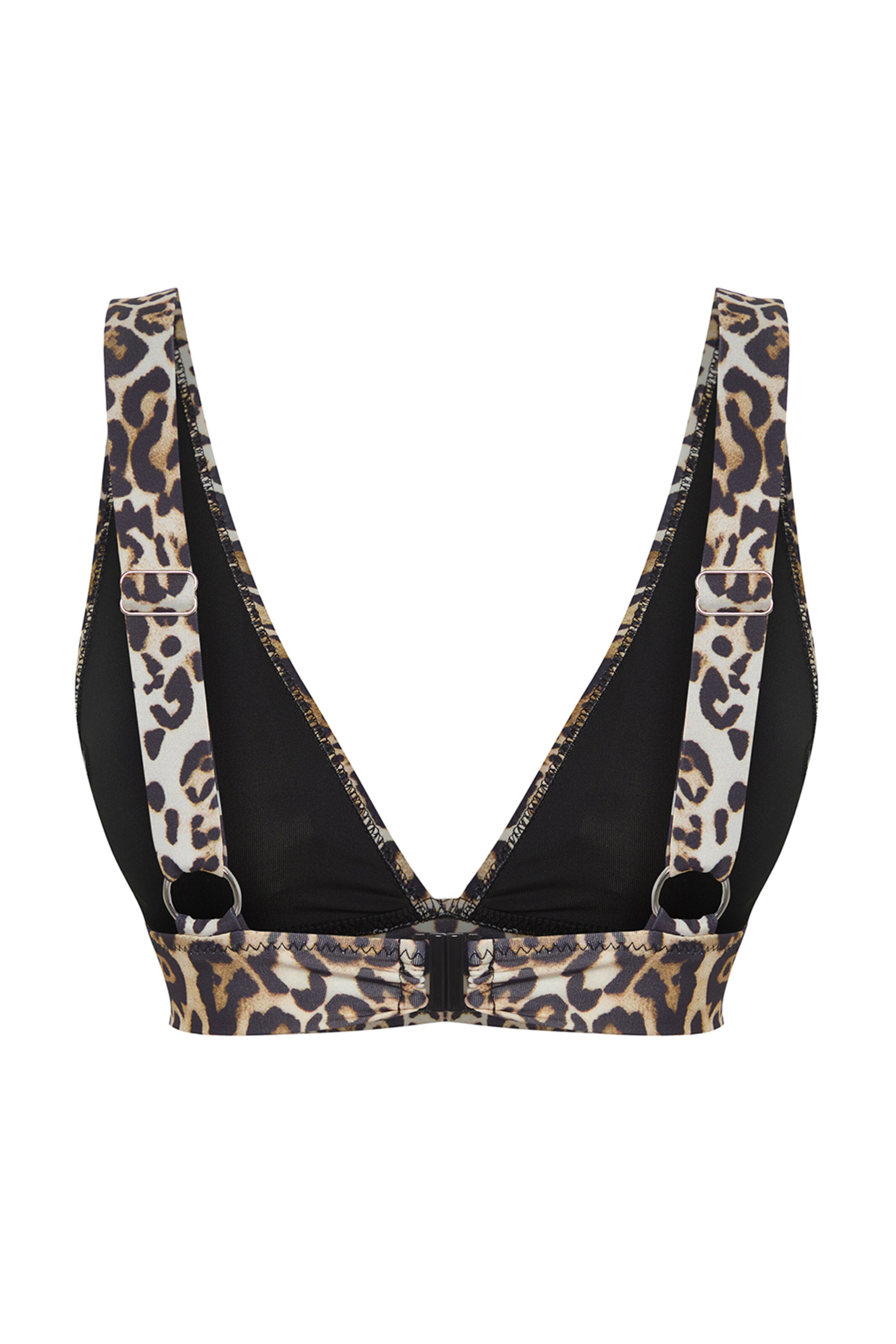 Trendyol Triangle Bikini Top in Brown