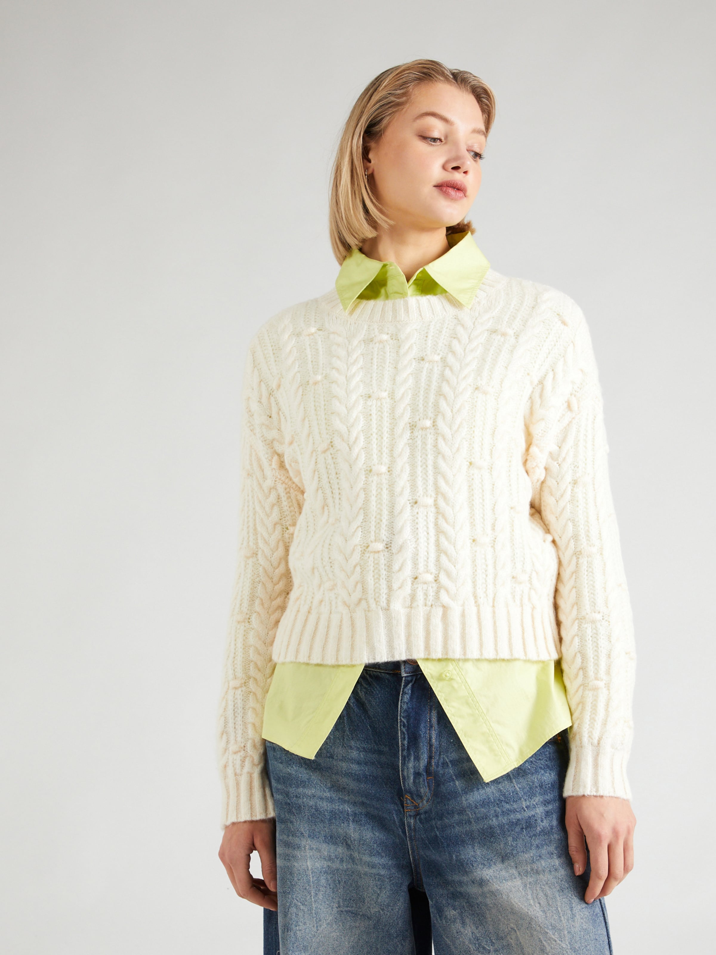 ONLY Sweater 'CASEY' in Natural White | ABOUT YOU