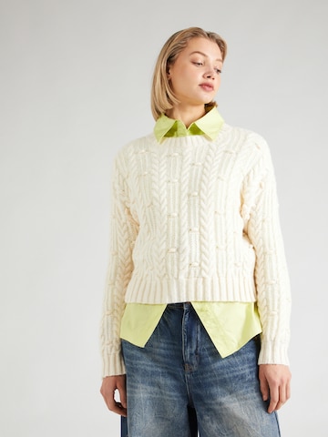 Pull-over 'CASEY' ONLY en blanc : devant