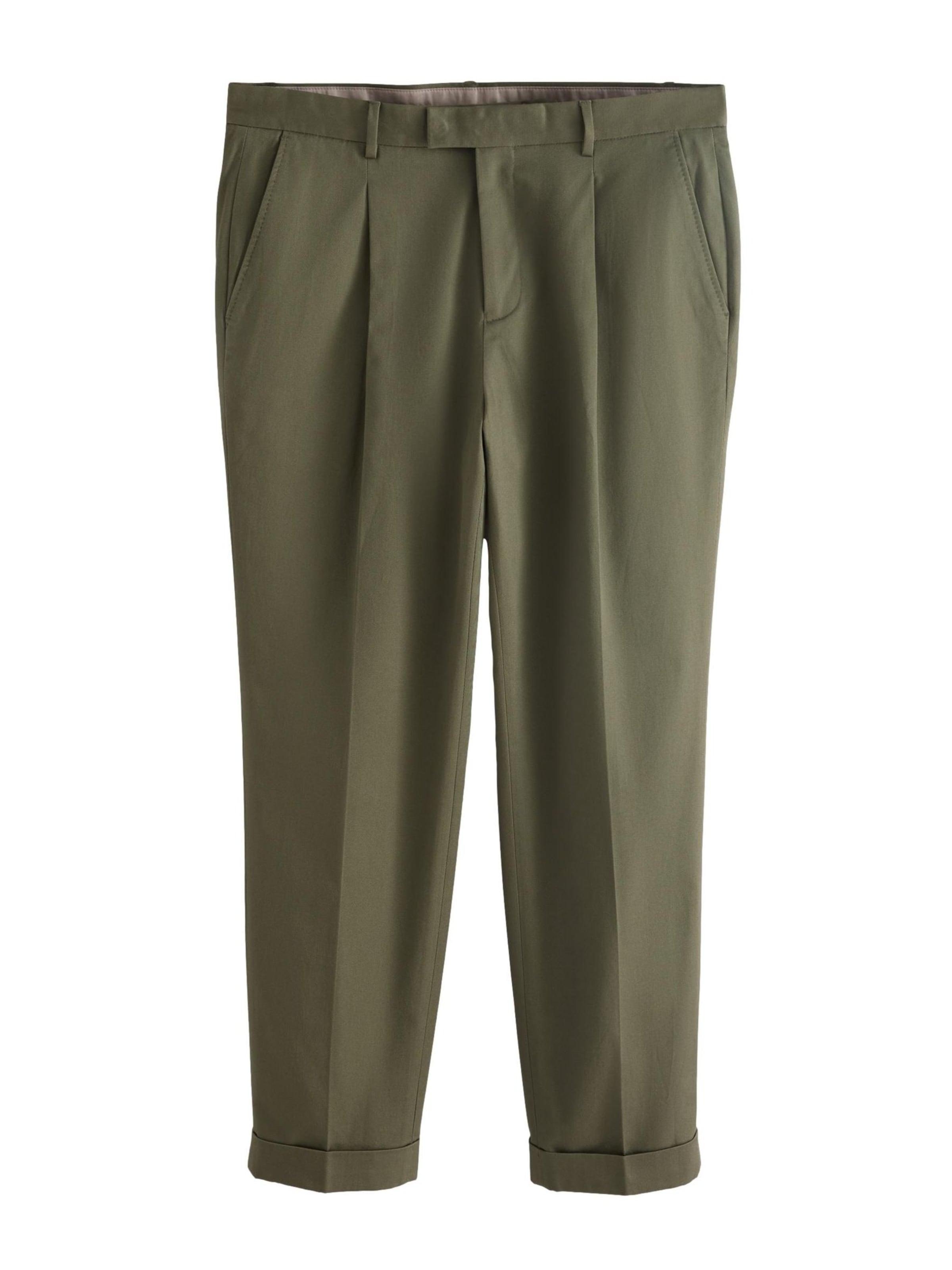 Next Pleat-front trousers 'N. Premium' in Green: front