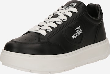 Love Moschino Matalavartiset tennarit 'BOLD40' värissä musta: etupuoli