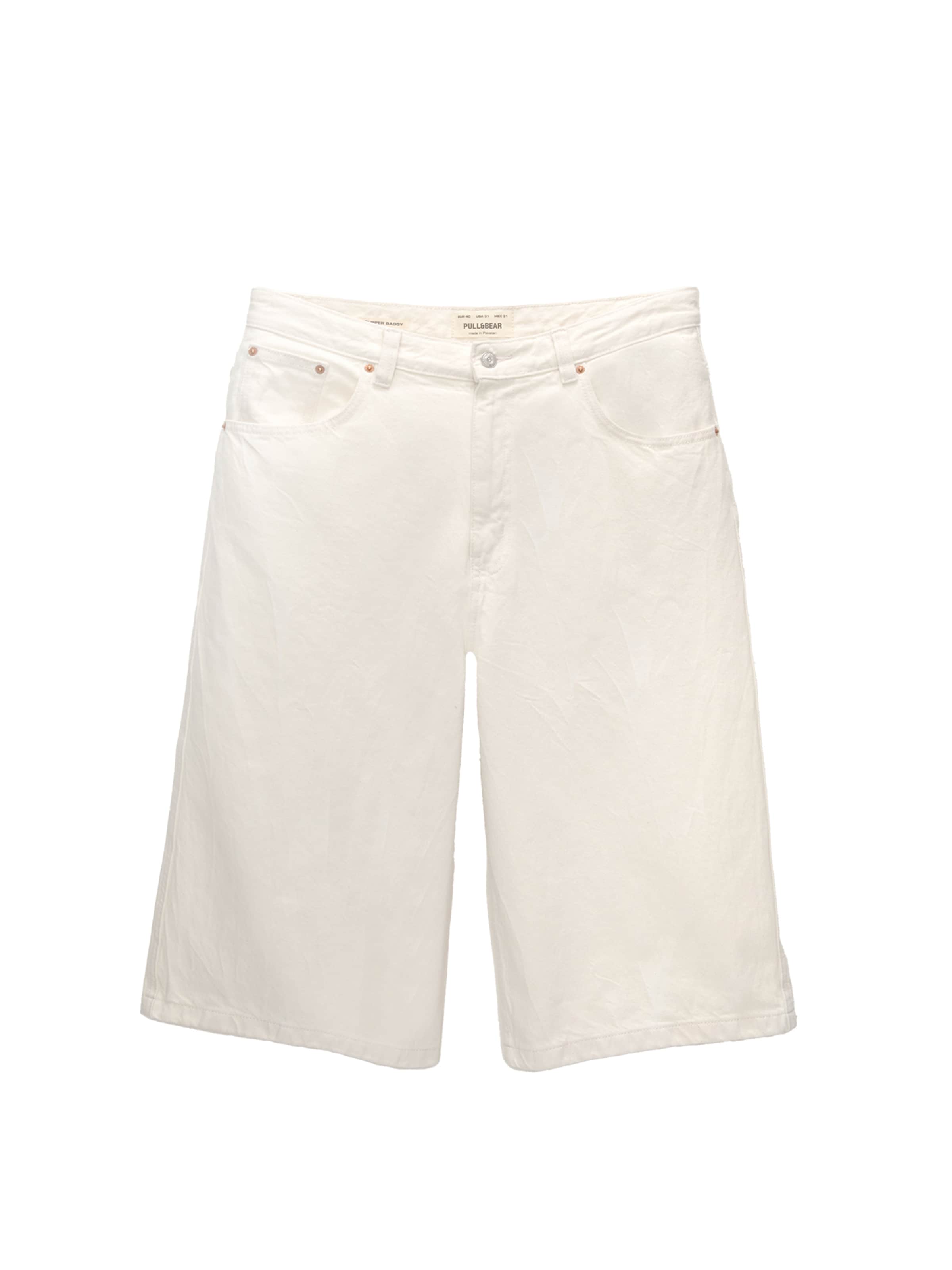 Pull&Bear Štandardný strih Džínsy - Béžová: predná strana