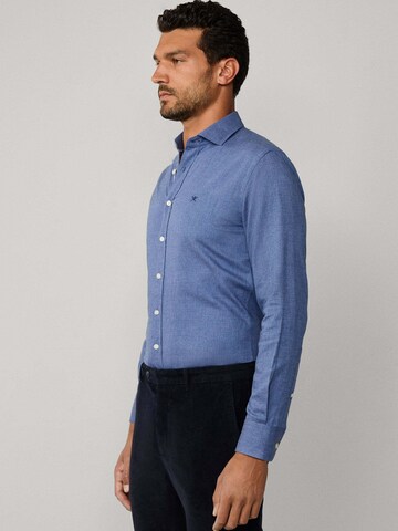Hackett London Regular fit Overhemd in Blauw