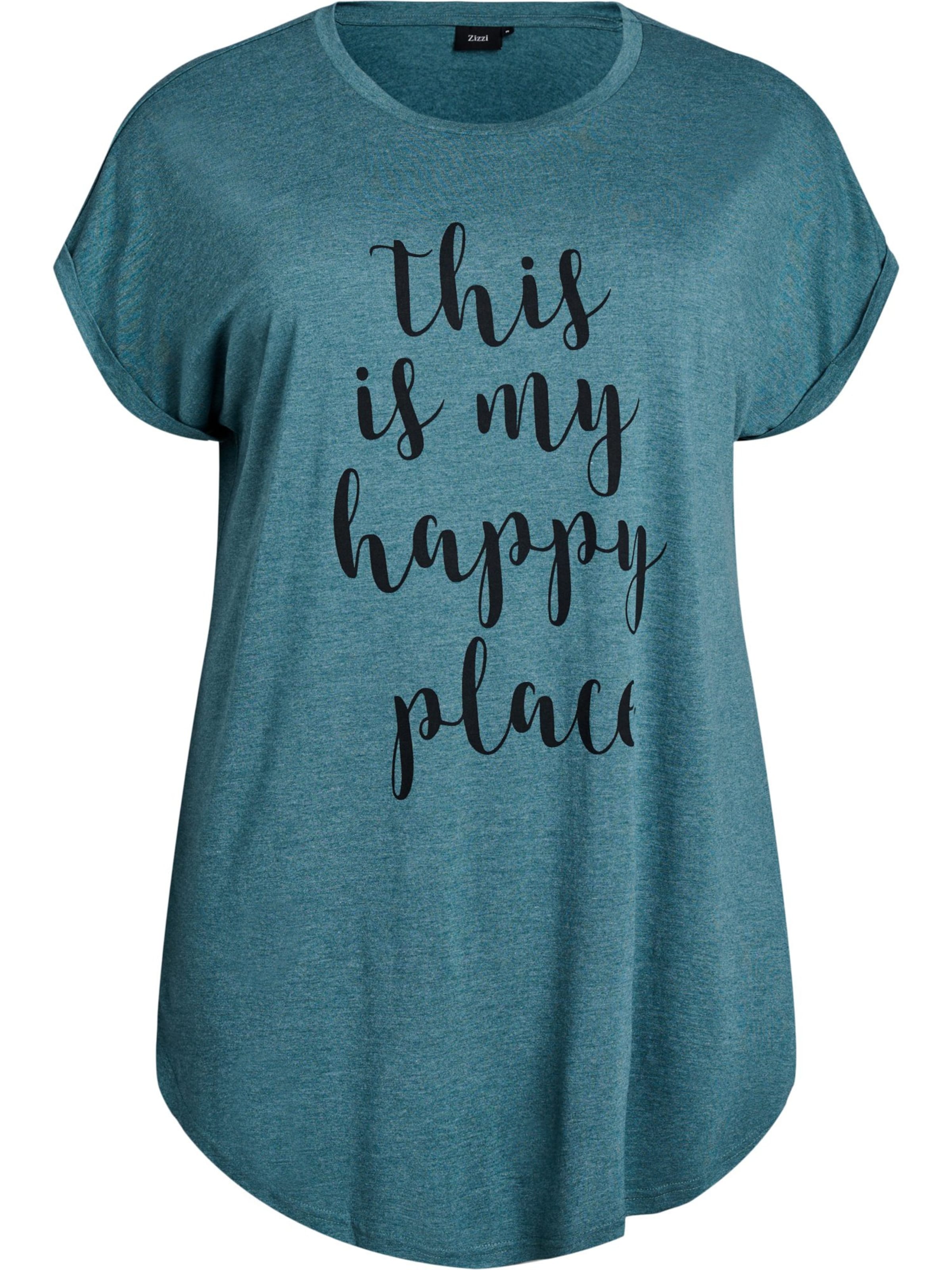 Zizzi Ночная рубашка 'Malis' в Зеленый: спереди