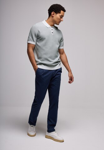 Street One MEN Two-Tone Struktur-Poloshirt in Grün