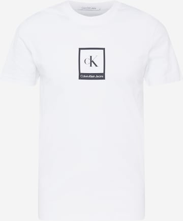 T-Shirt Calvin Klein Jeans en blanc : devant