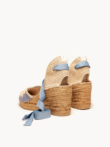 Sandalo 'Alpargata Cuña 7 cm' di Alhamas in blu